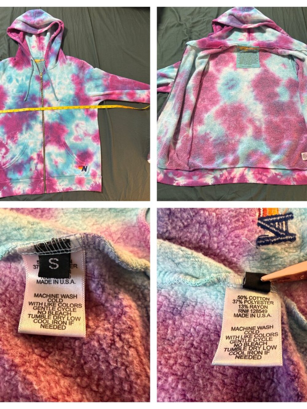 Aviator Nation Tie Dye 3-Pc Bundle Set S M L + NYC Brooklyn Tote & 2 Koozies - Picture 9 of 13